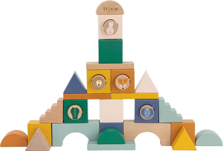 Image du produit Jabadabado Trixie Baby cubes en bois ville 31 pièces