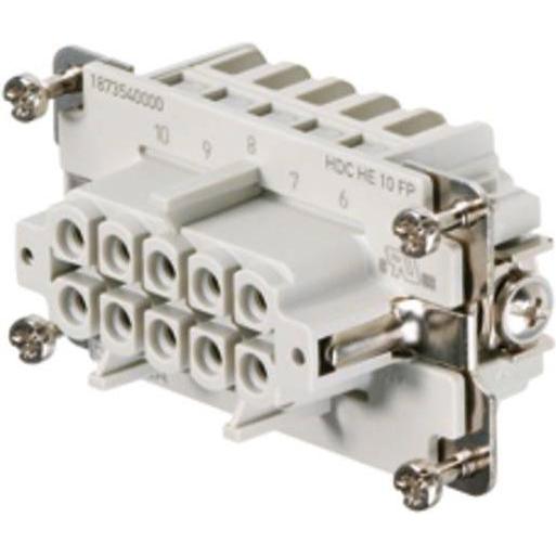 Weidmüller Kontakteinsatz Buchse 10p Steckklemm 16A 1873540000, Elektronikkabel + Stecker