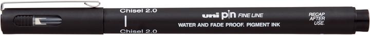 Actual product image Uni-ball Fineliner PIN Chisel 2.0, wedge tip, black (Black, Black, 1x)