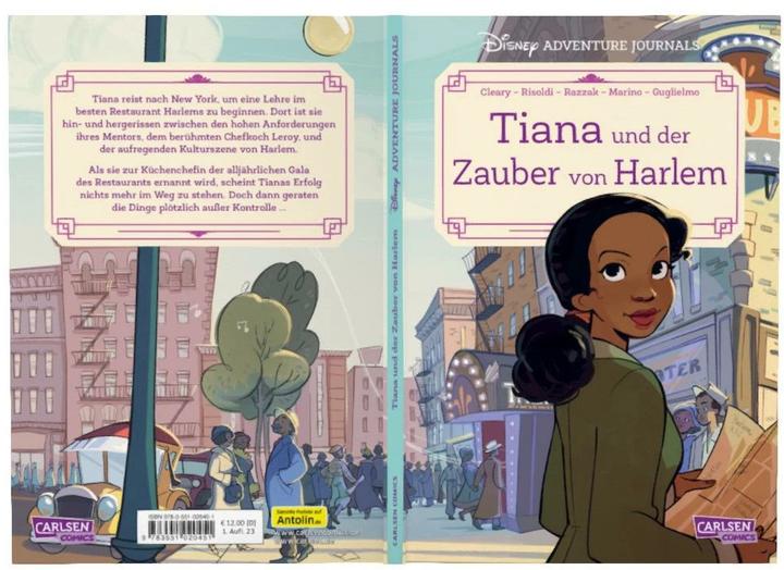 Actual product image Disney Adventure Journals: Tiana und der Zauber von Harlem (German, Rhona Cleary, Stefanie Walther-Kotzé, Walt Disney, 2023)