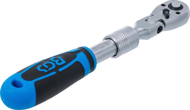 Immagine prodotto BGS Cricchetto reversibile, estensibile, angolato | Uscita quadrata esterna 6,3 mm (1/4") | 210 - 250 mm (1/4")