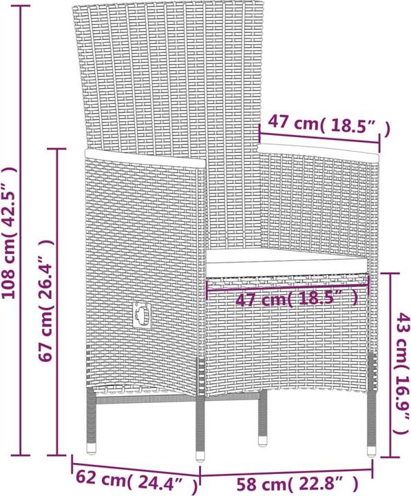 Produktbild vidaXL Garten Essgruppe
