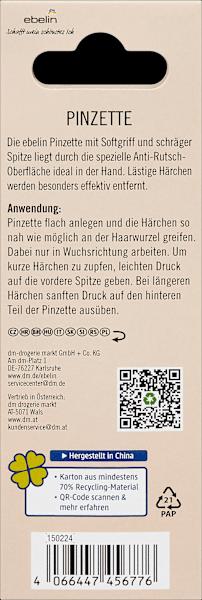 Produktbild dm ebelin Pinzette mit Softgriff