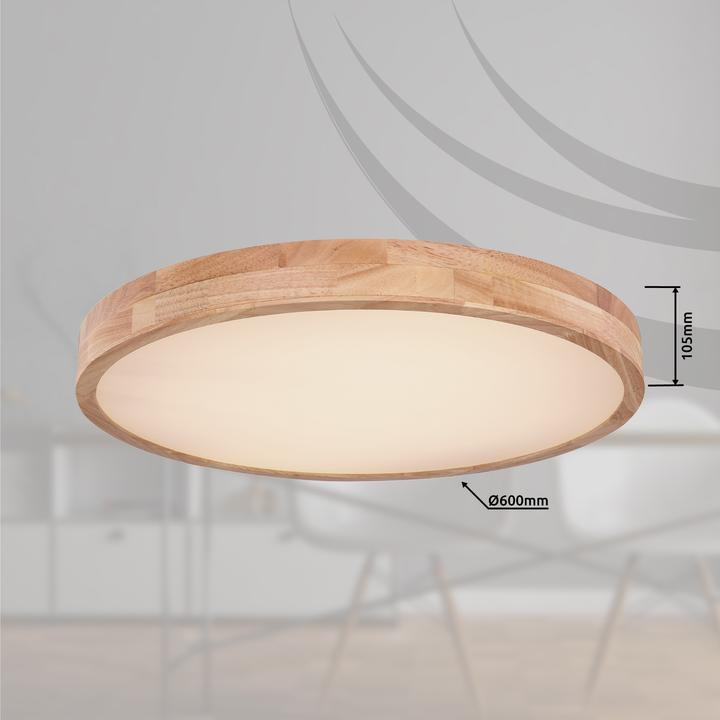 Produktbild Globo Deckenleuchte Rainer Holzoptik 1xLED (3100 lm)