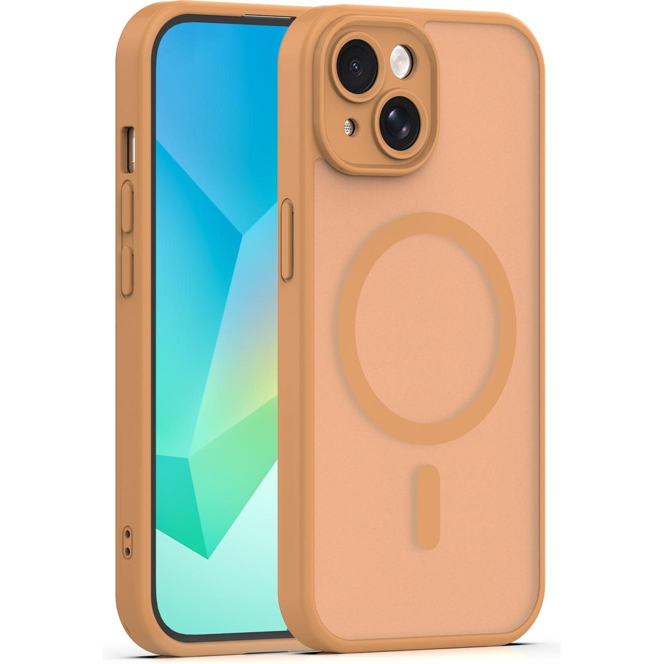 OEM Mag Matt case for iPhone 13 6,1" brown (Apple iPhone 13), Cover smartphone, Marrone