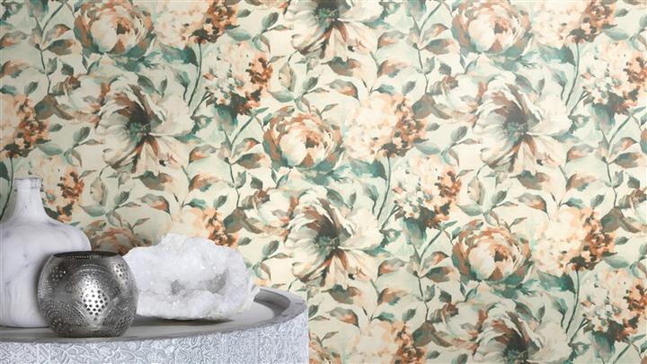 Produktbild Rasch Vliestapete 485134 Florentine III Floral cremewei (10 x 10 cm)