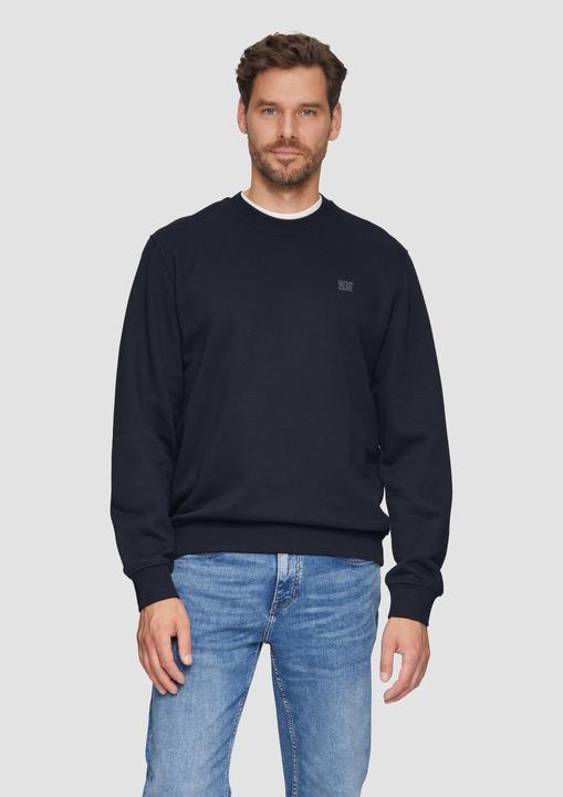 Produktbild s.Oliver Sweatshirt Sweatshirt aus Baumwollmix mit Logo-Detail (L, S)
