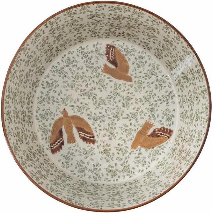 Actual product image Bloomingville - Hezha Bowl - Green - Stoneware (28 cm, 3.35 l, 1x)