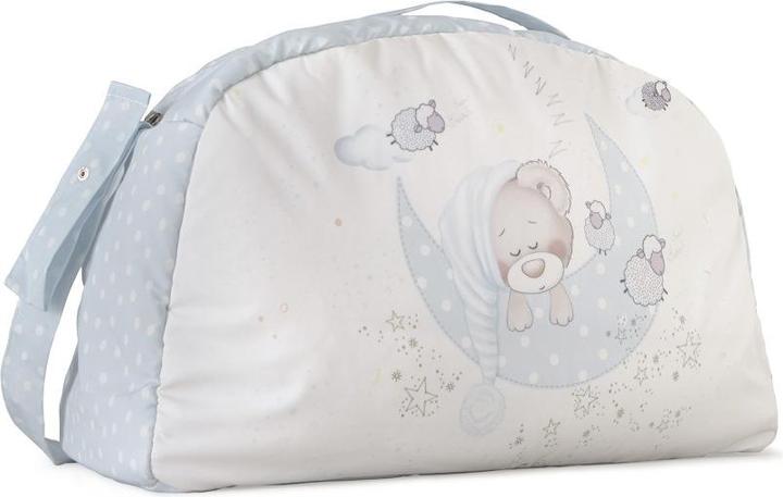 Produktbild Interbaby WICKELTASCHE - 45x25x20 - BAUMWOLLE PIQUÉ & PLASTIFIZIERT - BLAU