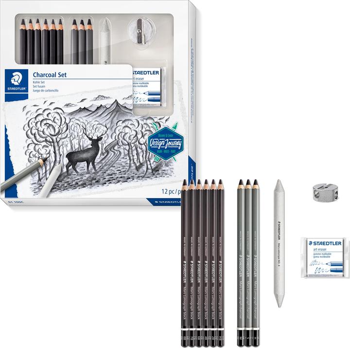 Actual product image Staedtler Mars Lumograph charcoal 100C Charcoal pencils (4.50 mm, M, 12x)
