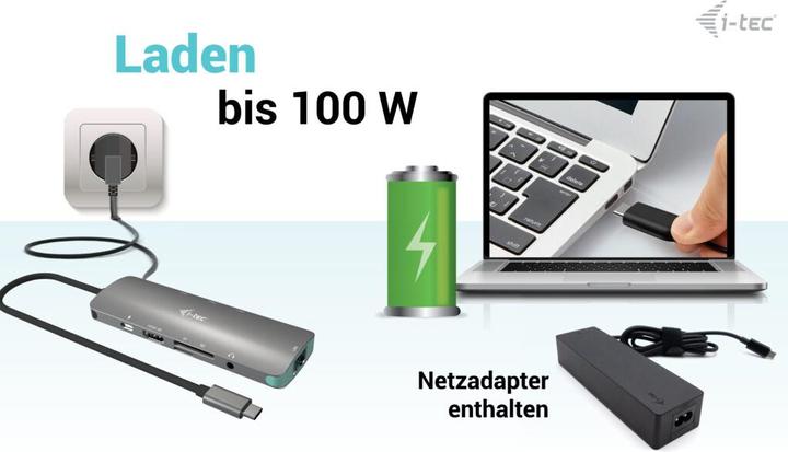 Produktbild i-tec NANO LAN DOCK + P/S 100W (USB-C, 5 Ports)