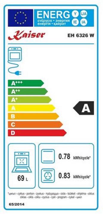 Label énergétique Kaiser EH 6326 W + KCT 6715 F