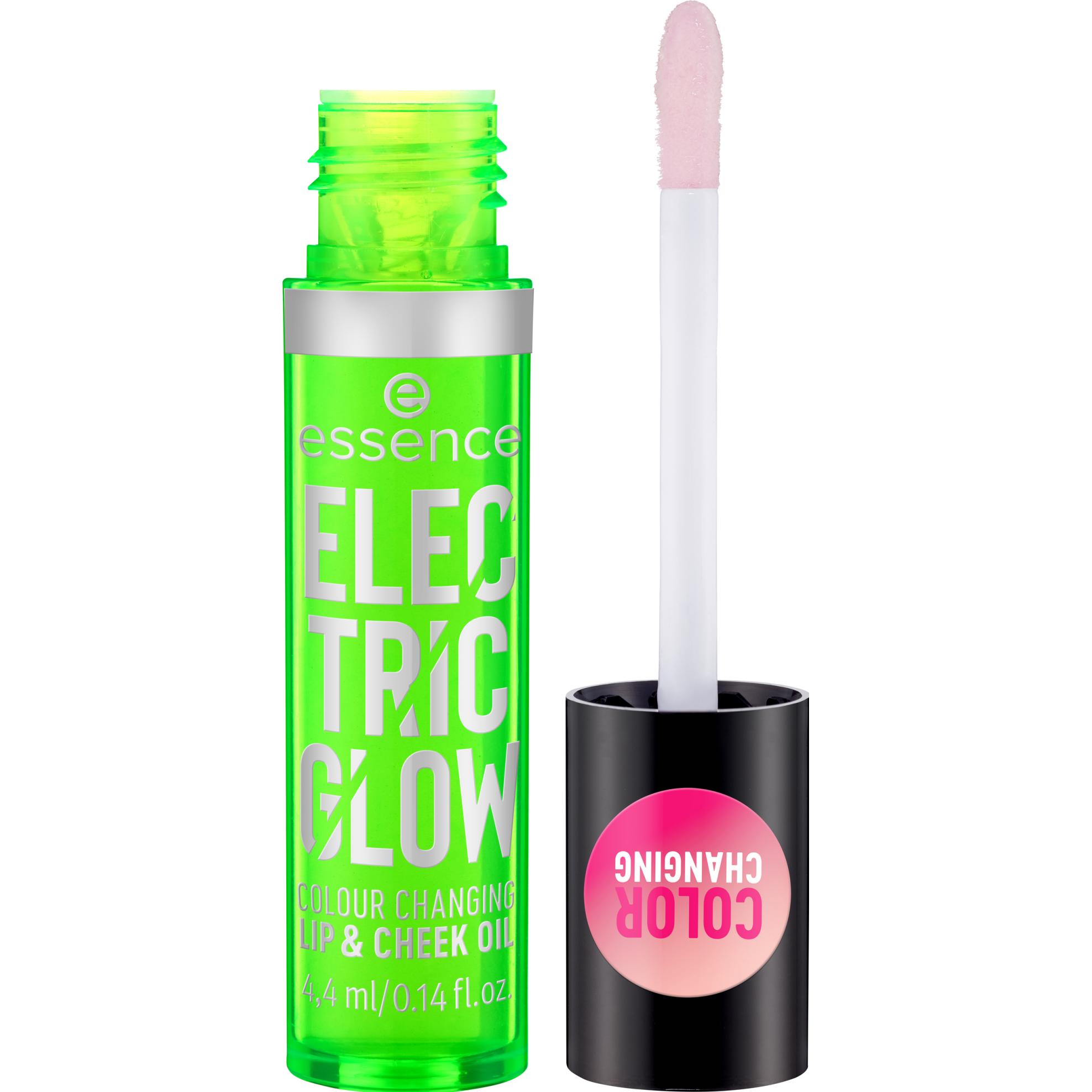 essence, Lippenstift + Lipgloss, Electric Glow Colour Changing Lip & Cheek Oil (Transparent)