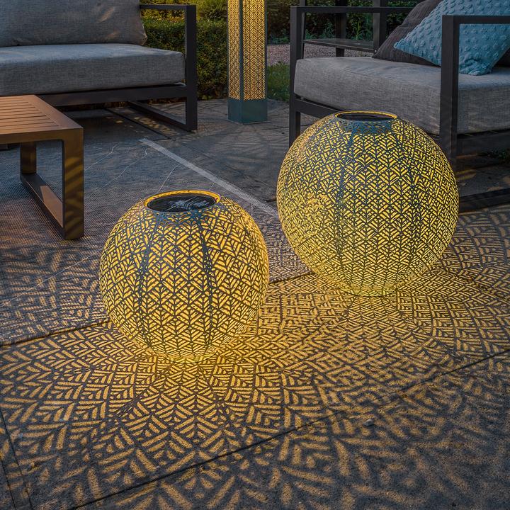 Produktbild STT Windlicht Solar Antic Ball Sofia, Ø 40 cm, Aqua