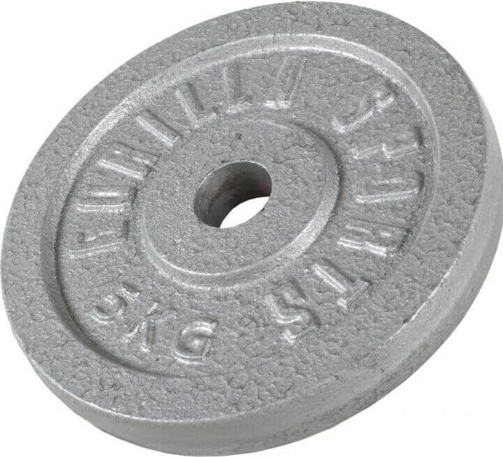 Actual product image Gorilla Sports Weight plate cast silver 0,5-30 KG (1 x 5 kg)