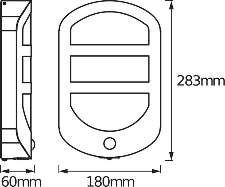 Produktbild Osram ENDURA STYLE PLATE Wall Sensor 12.5W Stainless Steel (650 lm, IP44)