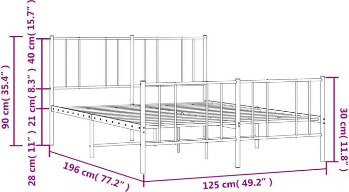 Image du produit vidaXL Bettgestell (120 x 190 cm)