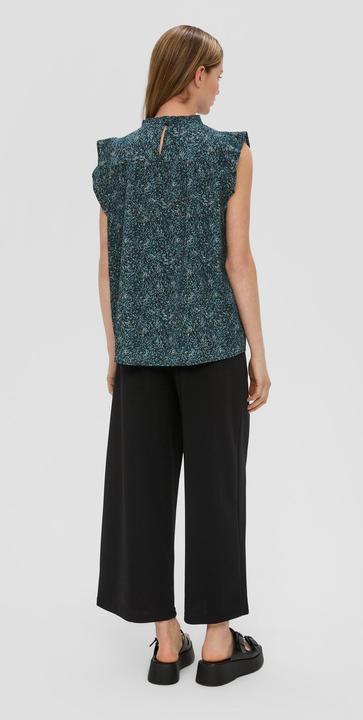 Produktbild S.Oliver Bluse Gemusterte Bluse mit Volant-Ärmeln (42)