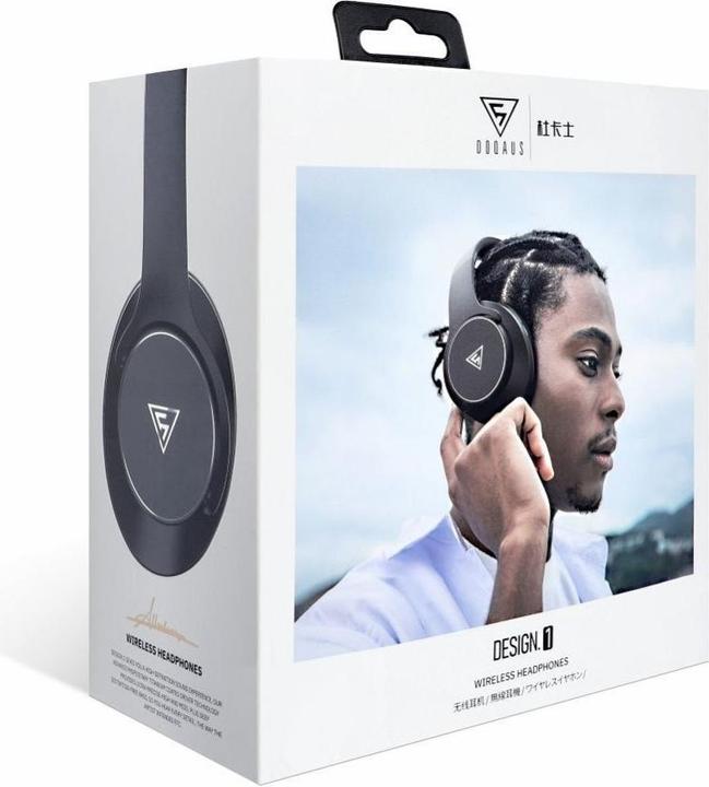 Immagine prodotto Doqaus Cuffie cablate cuffie wireless bluetooth DESIGN 1 nero (65 h, Cablato, Senza fili)
