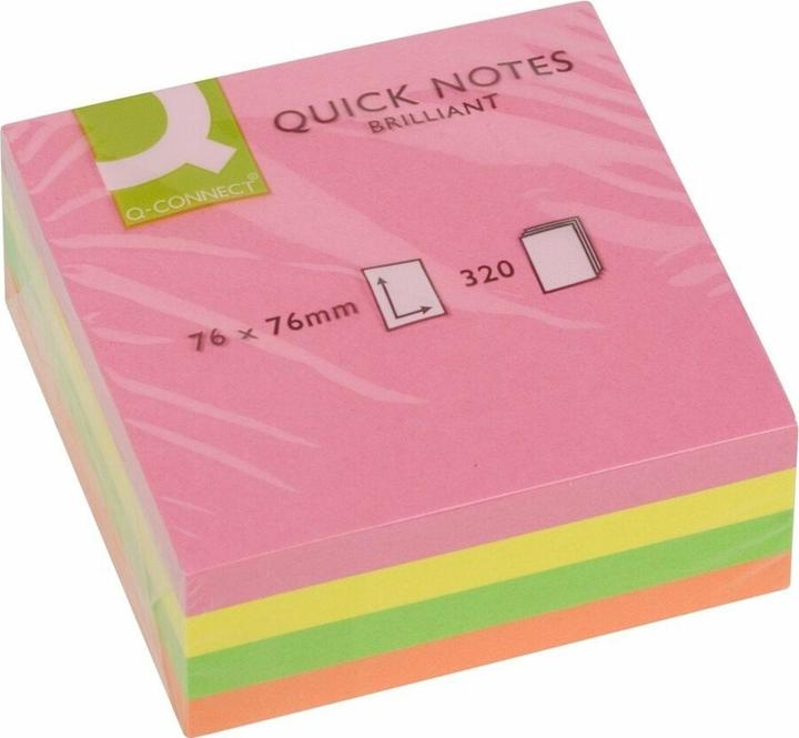 Actual product image Q-Connect Sticky notes Quick Notes Cube (76 x 76 mm)