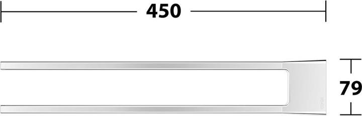 Actual product image Keuco AVENO towel rail, 450 mm depth, 2-arm, rigid