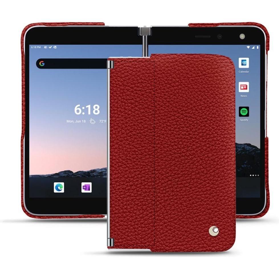 Thumbnail - Noreve Lederschutzhülle (Microsoft Surface Duo 2), Smartphone Hülle, Rot