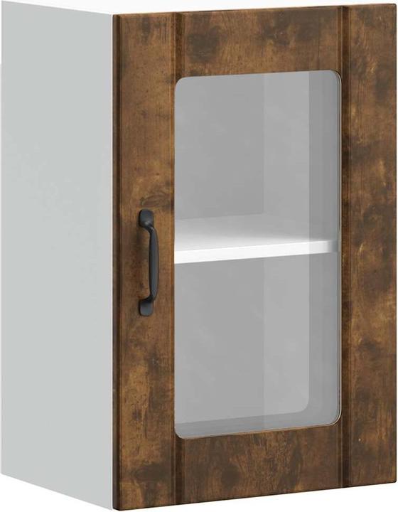 Image du produit VidaXL Armoire suspendue de cuisine avec porte vitrée Lucca chêne fumé Armoire murale de cuisine (40 x 31 x 60 cm)