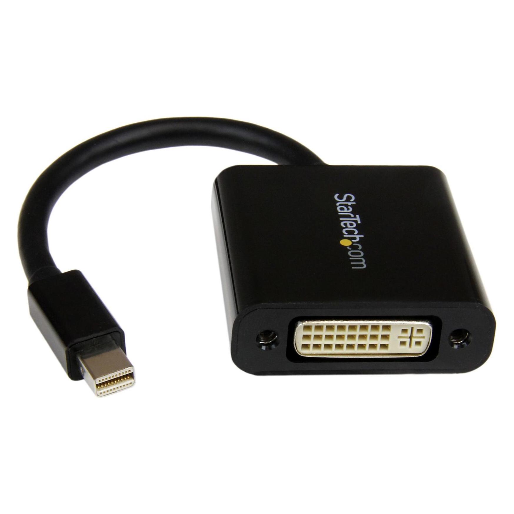 StarTech Convertitore adattatore da Mini DisplayPort a DVI - 1 x Mini DP (maschio) - DVI-I (femmina) -... (DVI, 4 cm), Adattatore dati + video, Nero
