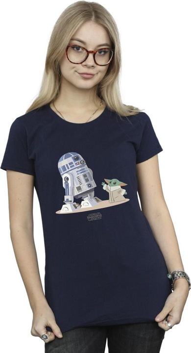 Image du produit Star Wars - T-shirt THE MANDALORIAN R2D2 AND GROGU - Femme (M)
