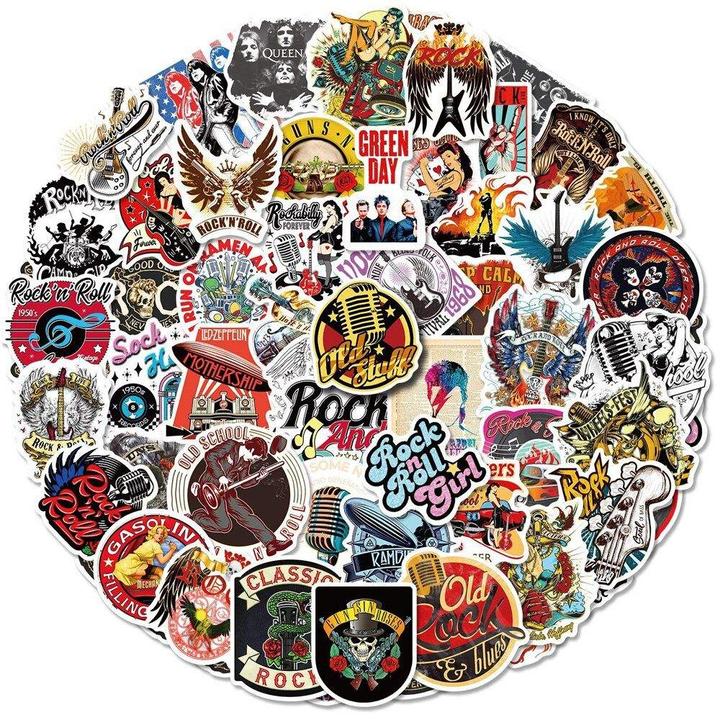 Actual product image JTI Stickers - Heavy Metal/Rock - 50 pcs