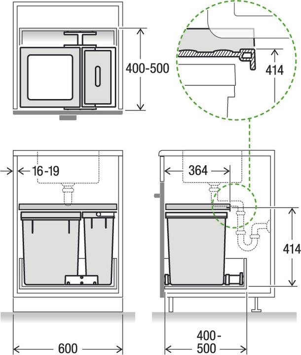 Produktbild Müllex Abfall-Einsatzsystem X-LINE X60 L7 Basic (40 l)