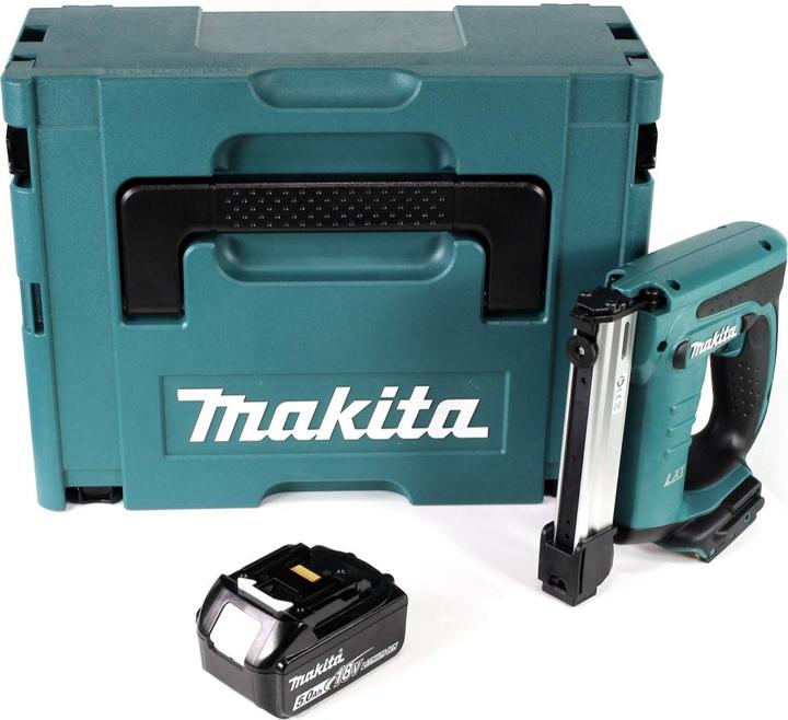 Image du produit Makita DST 221 T1J Agrafeuse sans fil 18 V Li-ion en Makpac + 1x BL 1850 B 5,0 Ah batterie Li-Ion - sans