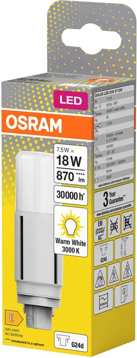 Immagine prodotto Osram Dulux D (G24d, 7.50 W, 870 lm, 1 x, E)