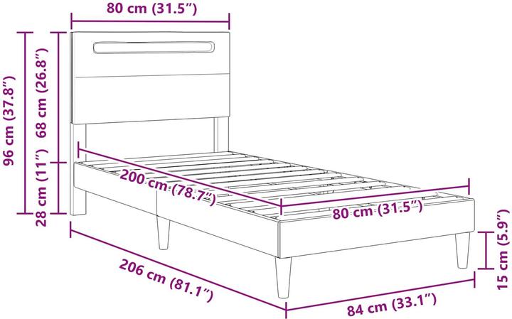 Image du produit vidaXL Betten (80 x 200 cm)