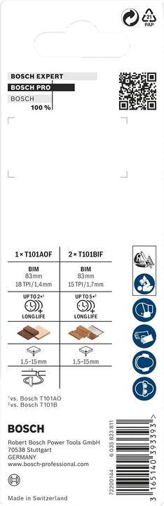 Actual product image Bosch Professional Zubehör PRO Laminate Set, T-shank, 3-piece.