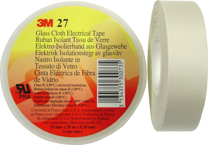Immagine prodotto 3M 43113902 Nastro in tessuto di fibra di vetro Scotch 27 19 mm x 20 m 1pz. (19 mm)
