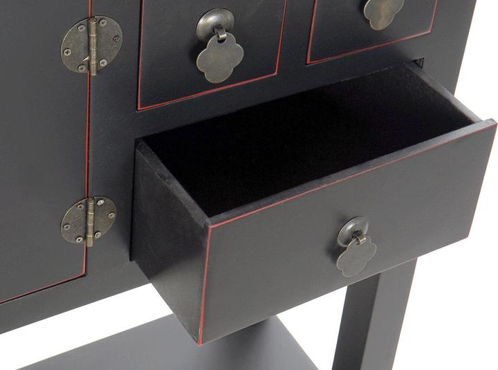 Actual product image DKD Home Decor Console Fir Black 95 x 24 x 79 cm MDF Wood