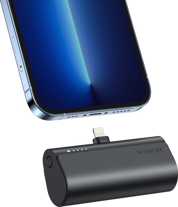 Productafbeelding Veger Plugon Powerbank Lightning - 5'000mAh (5000 mAh, 20 W, 18.50 Wh)