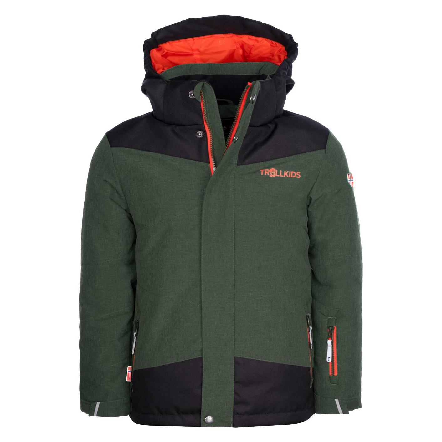 Trollkids, Jungen, Skijacke, Kid's Norefjell Jacket (176), Grün, 176