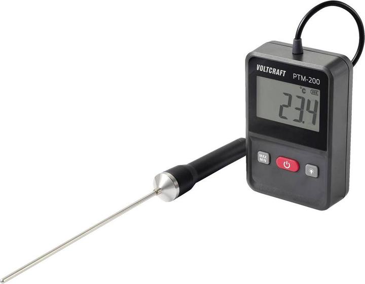 Image du produit Voltcraft PTM-200 Thermomètre à insertion Plage de mesure de la température -200 à 200°C Type de sonde Pt1000
