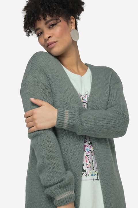 Produktbild Miamoda Strickjacke, Glitzer-Bündchen, offene Form, Langarm (52)