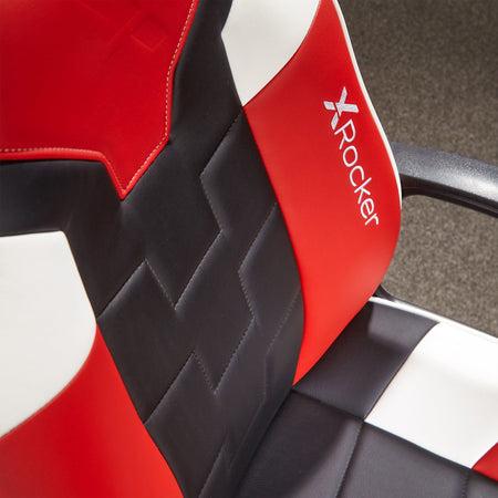 Produktbild X Rocker Chaise de bureau Saturn à roulettes et mi-dossier Rouge