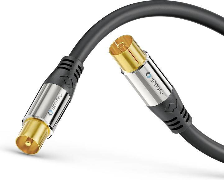 Produktbild Purelink Premium TV Antennenkabel / Koaxialkabel, 2,00m, schwarz (Antennenkabel)