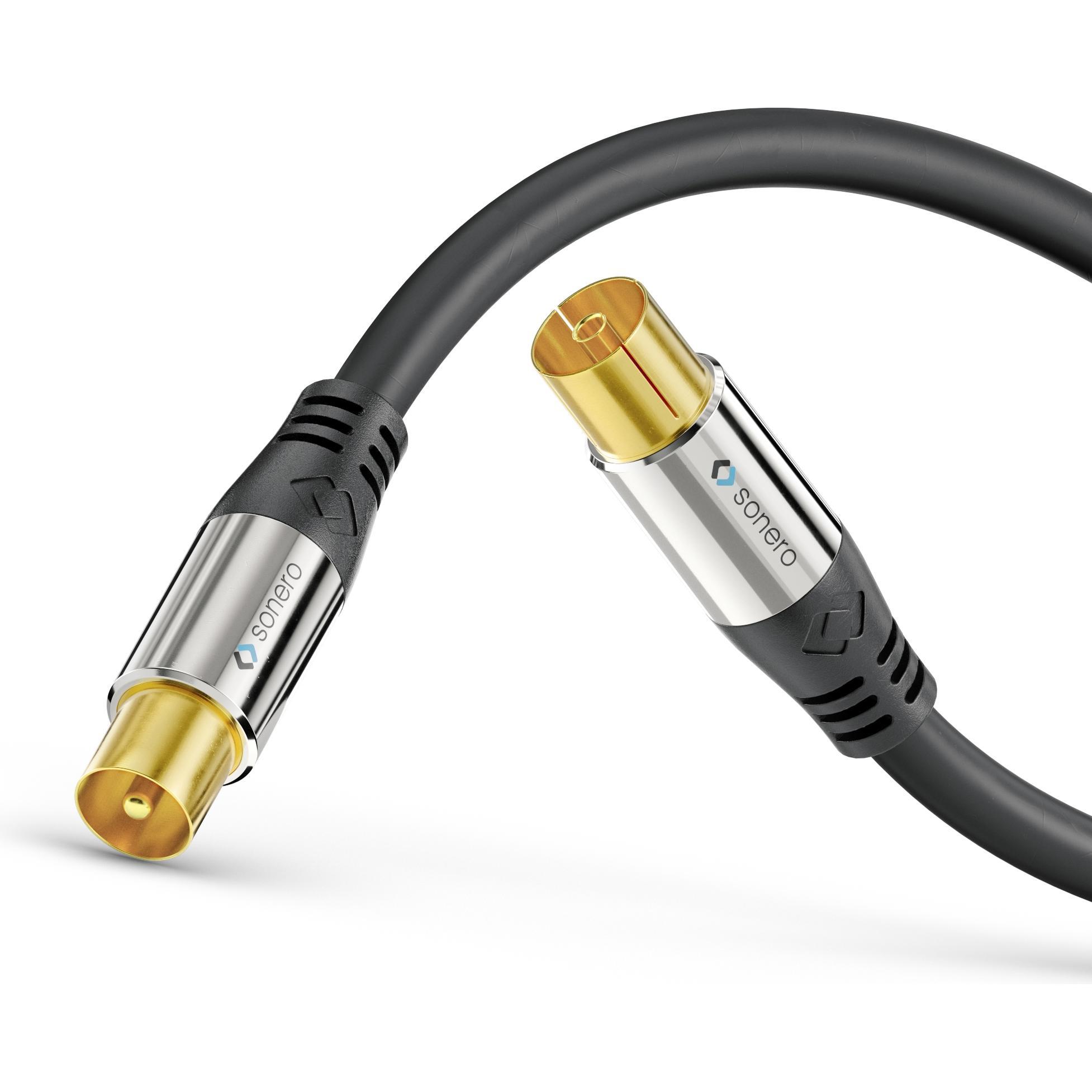 Thumbnail - Purelink Premium TV Antennenkabel / Koaxialkabel, 2,00m, schwarz (Antennenkabel), Antennenkabel
