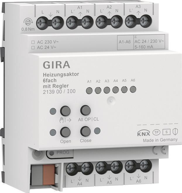Actual product image Gira 213900 Heating actuator 6f controller OneK (Heating actuator)