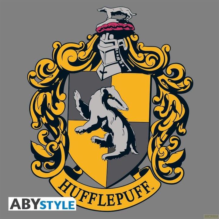 Produktbild ABYstyle HARRY POTTER - Tshirt Hufflepuff man SS grey yellow - premium (S)