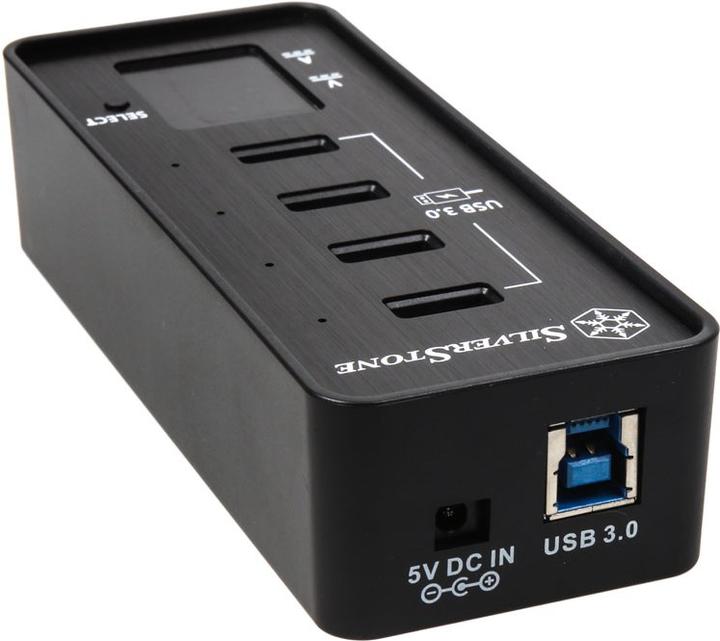 Actual product image Silverstone SST-EP03 V2.0 4x USB 3.1 Gen1 HUB, black (Micro USB, 4 ports)