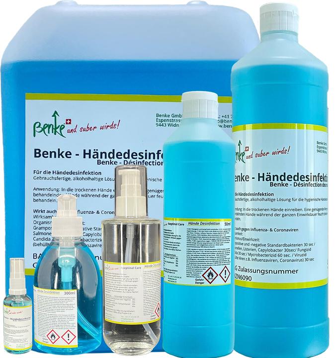 Image du produit Benke Désinfectant pour les mains - Swiss Made - 1 litre (1000 ml)