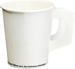 Produktbild Papstar Papp-Trinkbecher mit Henkel, 0,18 l, weiá (80 x)