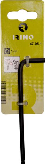 Actual product image Irimo Hexagon socket screwdriver, long version, ball head, 5 mm, with suspension eyelet